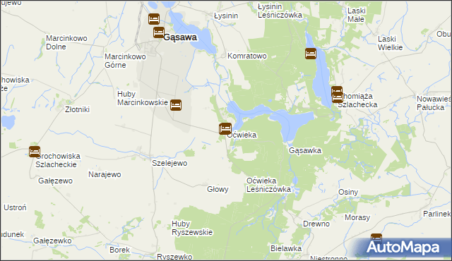 mapa Oćwieka, Oćwieka na mapie Targeo