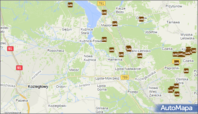 mapa Oczko, Oczko na mapie Targeo