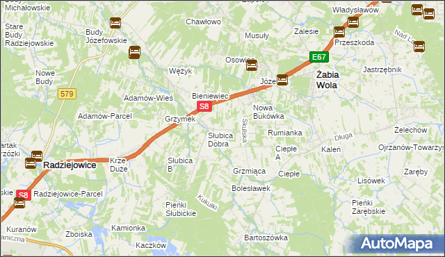 mapa Oddział, Oddział na mapie Targeo