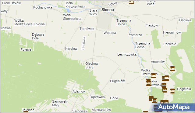 mapa Olechów Nowy, Olechów Nowy na mapie Targeo