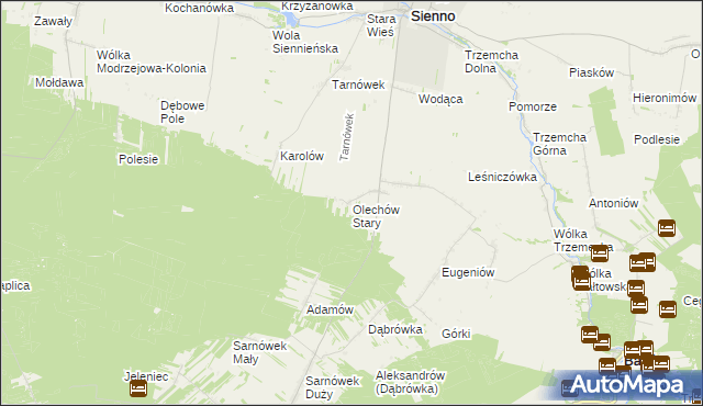 mapa Olechów Stary, Olechów Stary na mapie Targeo