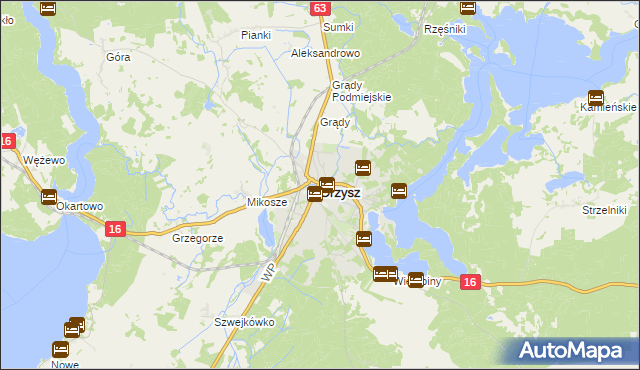 mapa Orzysz, Orzysz na mapie Targeo