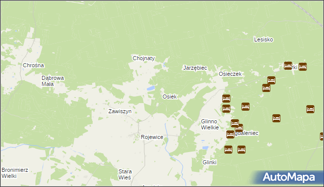 mapa Osiek gmina Solec Kujawski, Osiek gmina Solec Kujawski na mapie Targeo