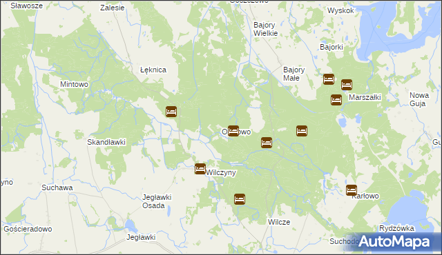 mapa Osikowo, Osikowo na mapie Targeo