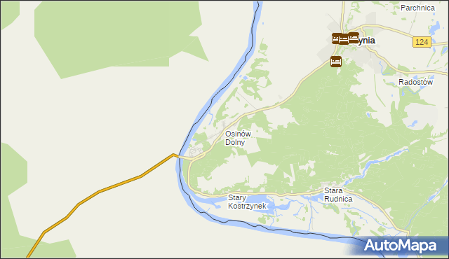 mapa Osinów Dolny, Osinów Dolny na mapie Targeo