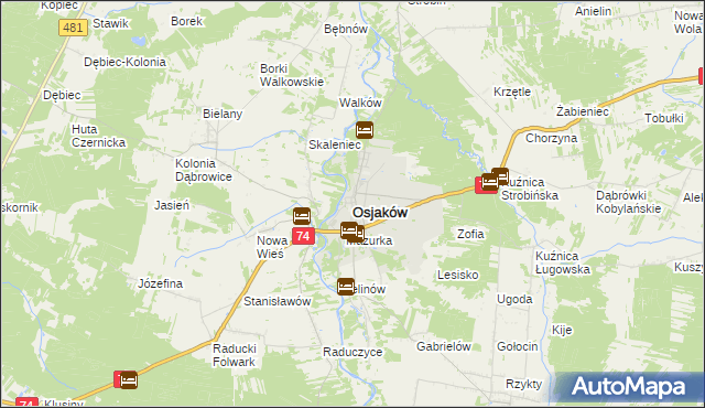 mapa Osjaków, Osjaków na mapie Targeo