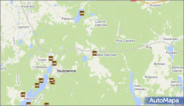 mapa Osława-Dąbrowa, Osława-Dąbrowa na mapie Targeo