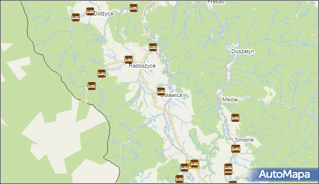 mapa Osławica, Osławica na mapie Targeo