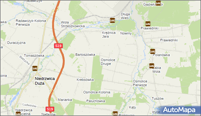 mapa Osmolice Drugie, Osmolice Drugie na mapie Targeo