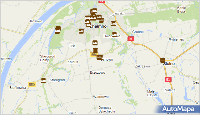 mapa Osnowo, Osnowo na mapie Targeo