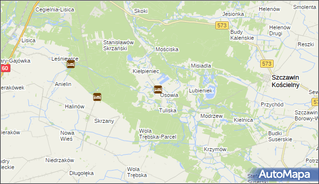 mapa Osowia, Osowia na mapie Targeo