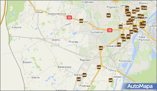 mapa Ostoja gmina Kołbaskowo, Ostoja gmina Kołbaskowo na mapie Targeo