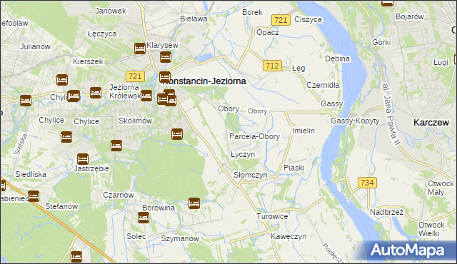 mapa Parcela-Obory, Parcela-Obory na mapie Targeo