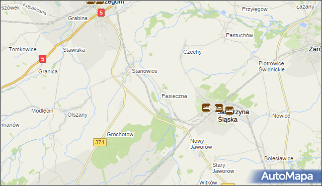 mapa Pasieczna, Pasieczna na mapie Targeo