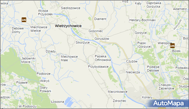 mapa Pasieka Otfinowska, Pasieka Otfinowska na mapie Targeo