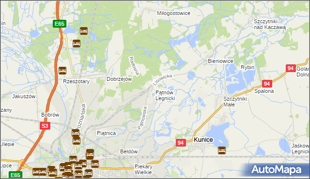 mapa Pątnów Legnicki, Pątnów Legnicki na mapie Targeo