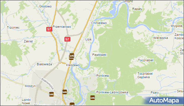 mapa Pawłówek gmina Pułtusk, Pawłówek gmina Pułtusk na mapie Targeo
