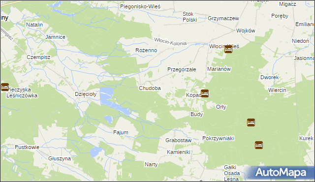 mapa Pęczek, Pęczek na mapie Targeo