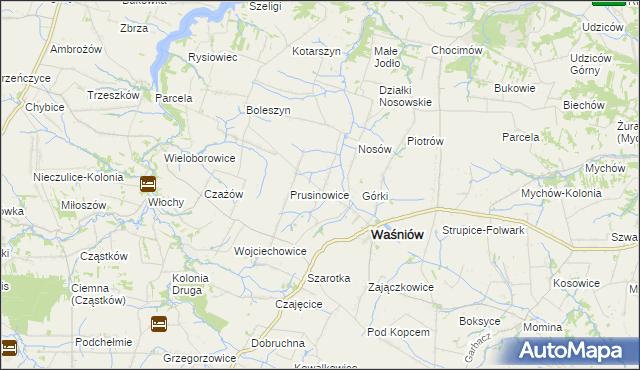 mapa Pękosławice, Pękosławice na mapie Targeo