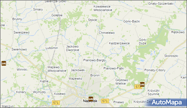 mapa Pianowo-Daczki, Pianowo-Daczki na mapie Targeo