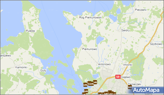 mapa Pierkunowo, Pierkunowo na mapie Targeo