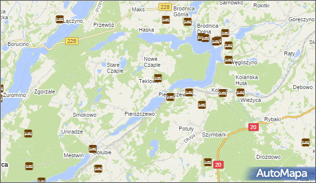 mapa Pierszczewko, Pierszczewko na mapie Targeo