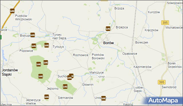 mapa Piotrków Borowski, Piotrków Borowski na mapie Targeo