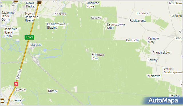 mapa Piotrowe Pole, Piotrowe Pole na mapie Targeo