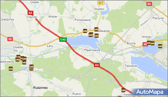 mapa Pławniowice, Pławniowice na mapie Targeo