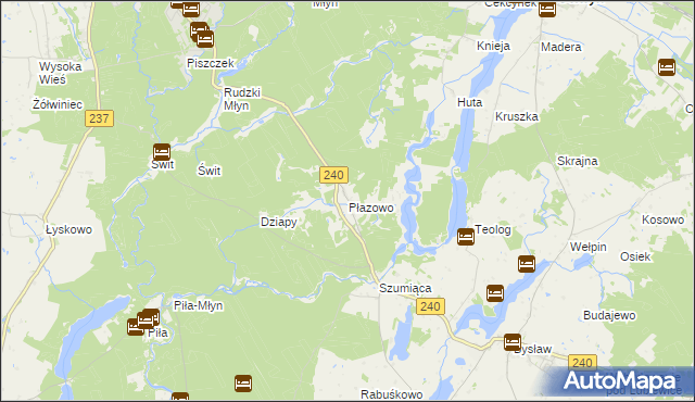 mapa Płazowo, Płazowo na mapie Targeo