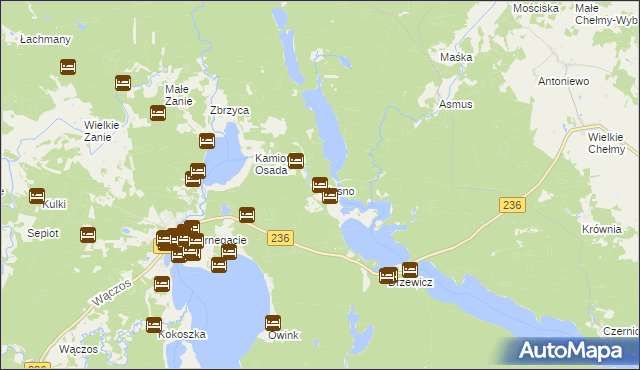 mapa Płęsno, Płęsno na mapie Targeo