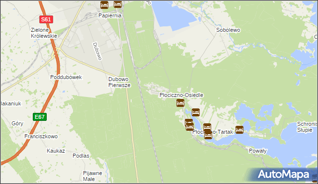 mapa Płociczno-Osiedle, Płociczno-Osiedle na mapie Targeo