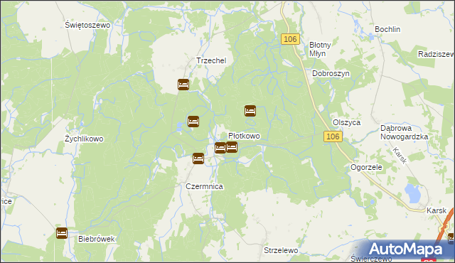 mapa Płotkowo, Płotkowo na mapie Targeo