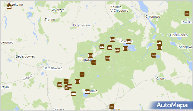 mapa Pluskocin gmina Krzęcin, Pluskocin gmina Krzęcin na mapie Targeo