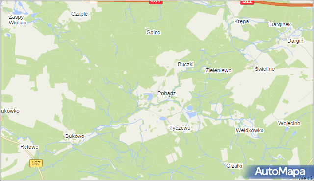 mapa Pobądz, Pobądz na mapie Targeo