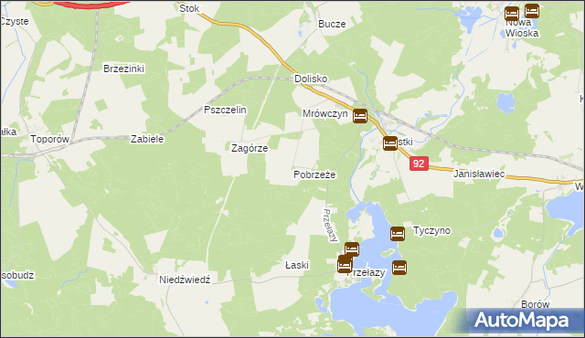 mapa Pobrzeże, Pobrzeże na mapie Targeo