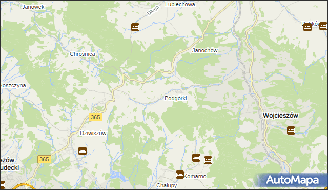 mapa Podgórki gmina Świerzawa, Podgórki gmina Świerzawa na mapie Targeo