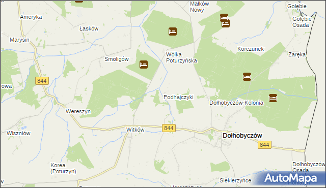 mapa Podhajczyki, Podhajczyki na mapie Targeo