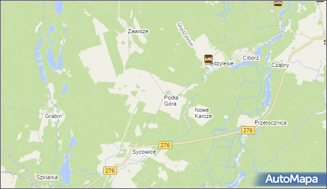 mapa Podła Góra, Podła Góra na mapie Targeo