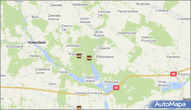 mapa Podlodówka, Podlodówka na mapie Targeo