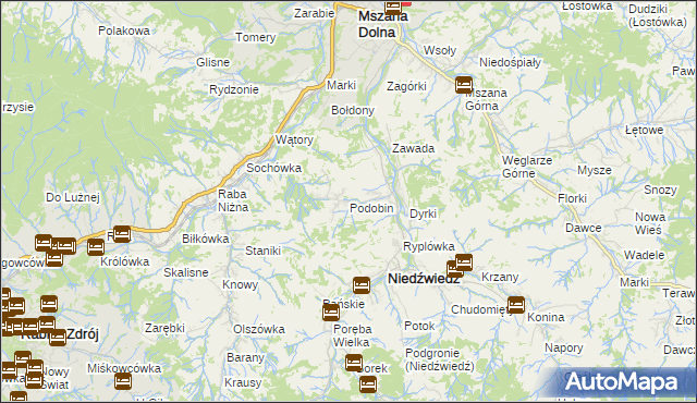 mapa Podobin, Podobin na mapie Targeo