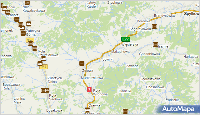 mapa Podwilk, Podwilk na mapie Targeo