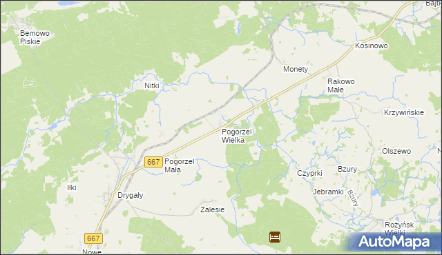 mapa Pogorzel Wielka, Pogorzel Wielka na mapie Targeo