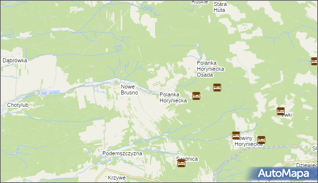 mapa Polanka Horyniecka, Polanka Horyniecka na mapie Targeo