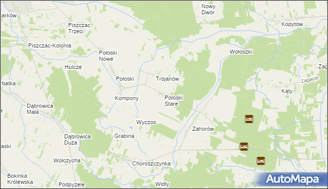 mapa Połoski Stare, Połoski Stare na mapie Targeo