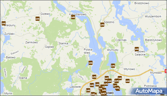 mapa Polska Wieś gmina Mrągowo, Polska Wieś gmina Mrągowo na mapie Targeo