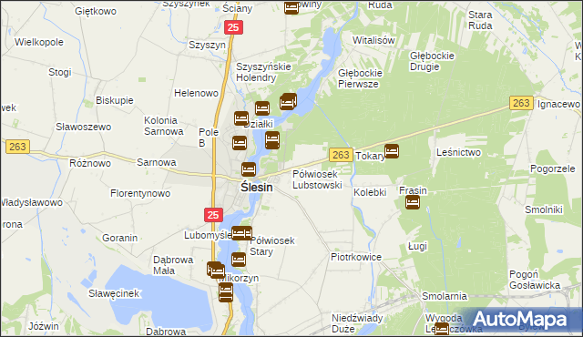 mapa Półwiosek Lubstowski, Półwiosek Lubstowski na mapie Targeo