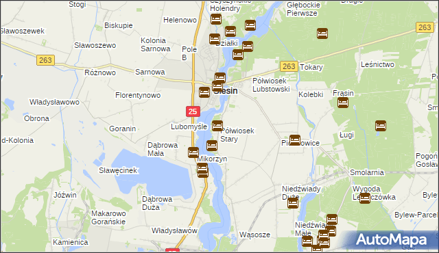 mapa Półwiosek Stary, Półwiosek Stary na mapie Targeo