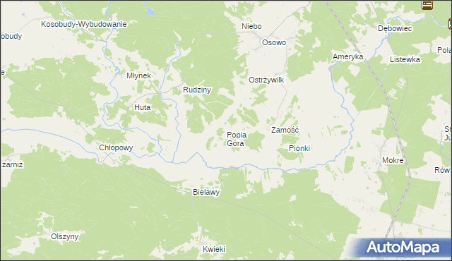 mapa Popia Góra, Popia Góra na mapie Targeo