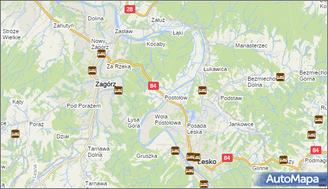 mapa Postołów, Postołów na mapie Targeo